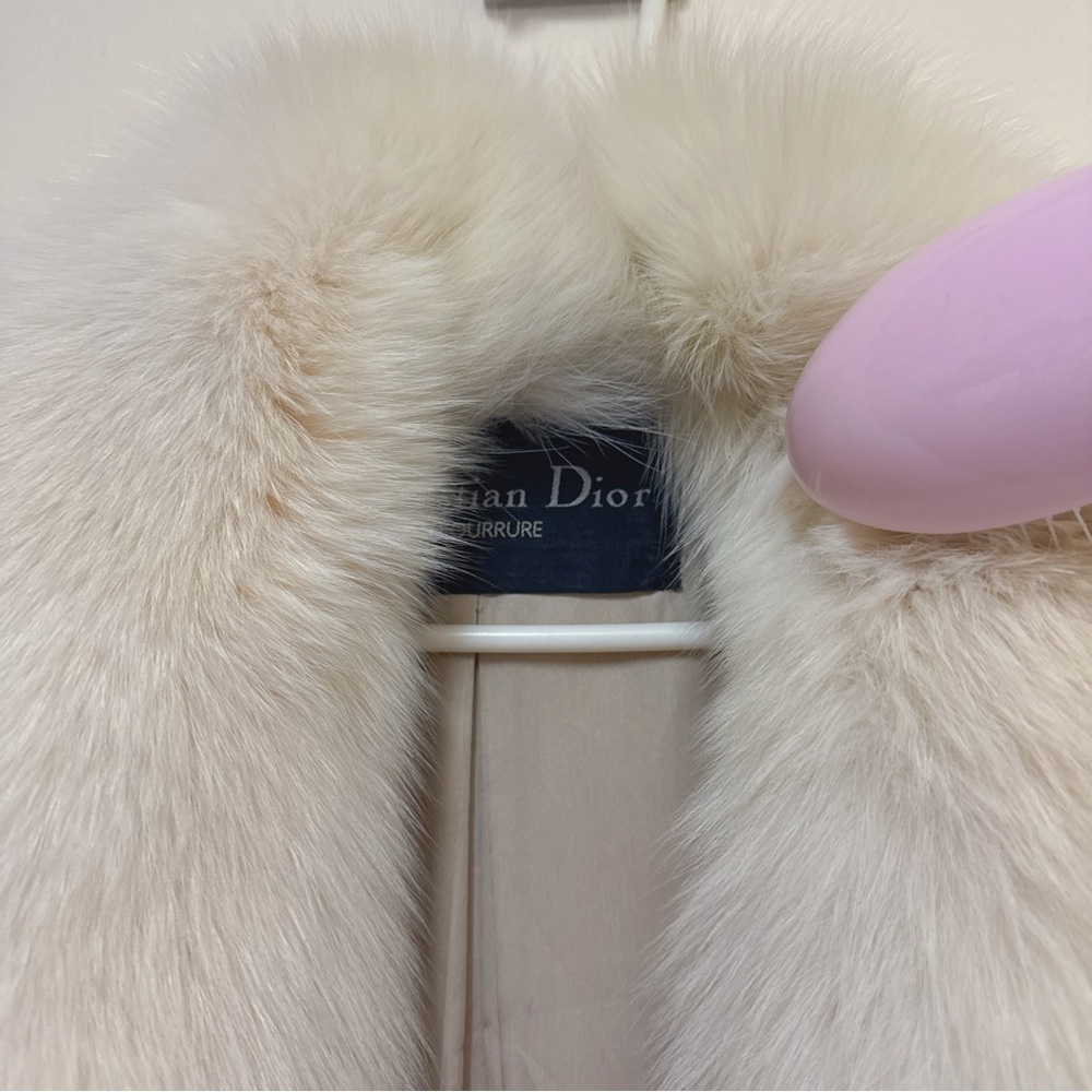 Christian Dior Cream Blush  Mink and Fox Fur Coat - Picture 9 of 16